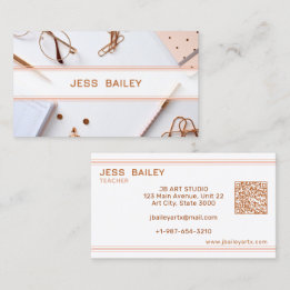 Office Stuff Teacher Business Card