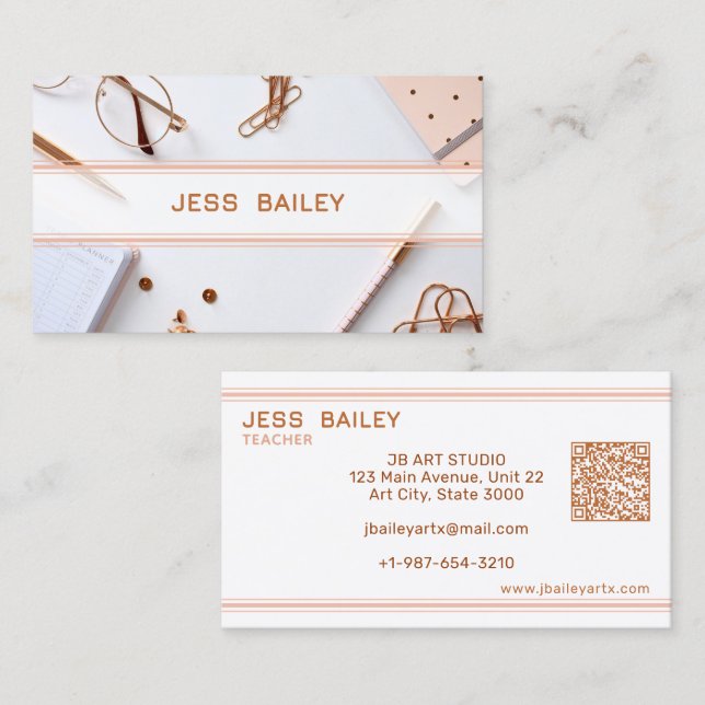 Office Stuff Teacher Business Card (Front/Back)