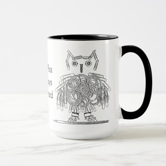 Office Supply Owl Funny Little Miss Organised Mug (Right)