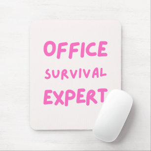 'Office Survival Expert' Coworker Funny Gift  Mouse Mat