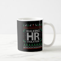 Office Ugly Christmas Funny Walking Hr Violation W