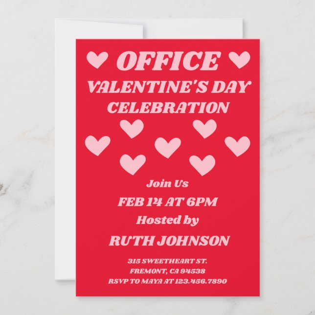 Office Valentine’s Day Celebration Invitation (Front)