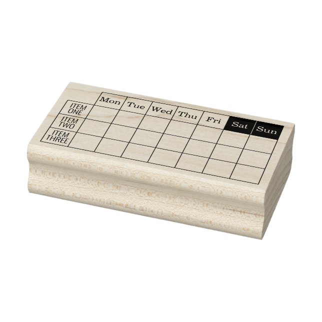 OFFICE WEEK THREE ROW SELF-INKING STAMP (Stamp)