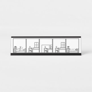 Office Work Day Comic Desk Name Plate
