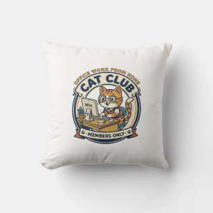 Office Work From Home Cat Cat Lover Gift - Office Cushion