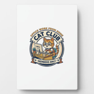 Office Work From Home Cat Cat Lover Gift - Office Plaque