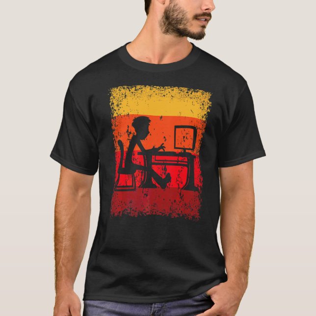 Office Work Programmer Programming Home Office Vin T-Shirt (Front)