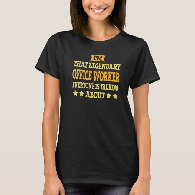 Office Worker Job Title Employee Funny Worker Offi T-Shirt (Front)