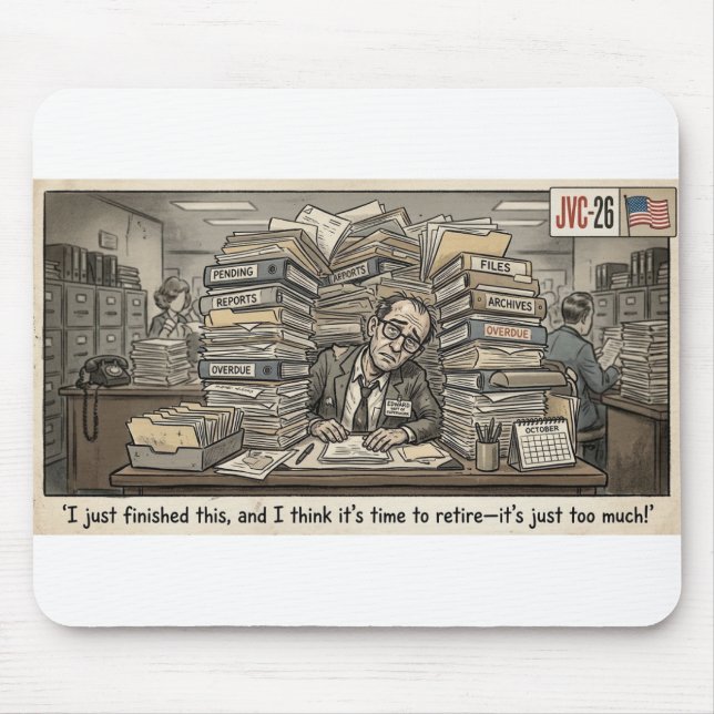 Office worker  tired mouse mat (Front)