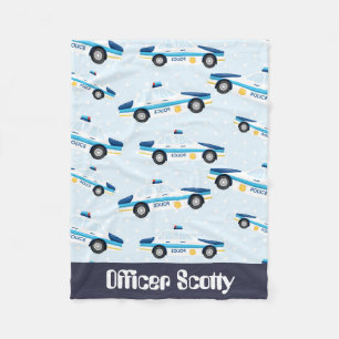 Officer add name police baby blanket