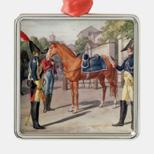 Officer and Guard of the Royal Guard in 1826 Metal Tree Decoration