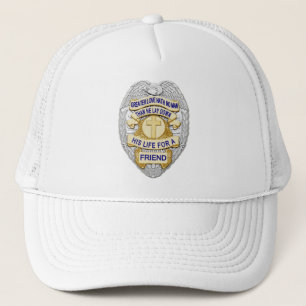 Officer Badge - Thin Blue Line Trucker Hat