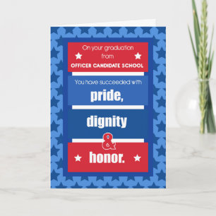 Officer Candidate School Graduation Congratulate Card