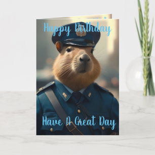 Officer Capybara: Keeping Peace, Birthday Card