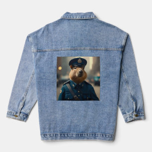 Officer Capybara The Policeman, Denim Jacket