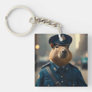 Officer Capybara The Policeman, Key Ring