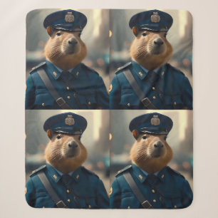 Officer Capybara The Policeman, Sherpa Blanket