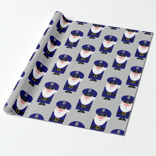 Officer Claus Wrapping Paper (Unrolled)