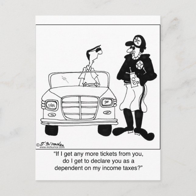 Officer declared as a dependant postcard (Front)