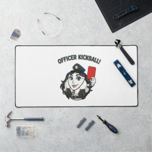 Officer Kickball Soccer Referee Desk Mat