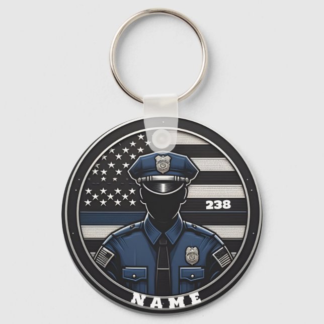 officer police keychain (Front)