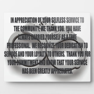 OFFICER RETIREMENT PLAQUE