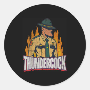 Officer Sergeant Cius Thunder Bodycam Funny Meme  Classic Round Sticker