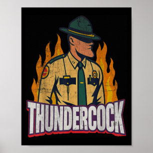 Officer Sergeant Cius Thunder Bodycam Funny Meme Poster