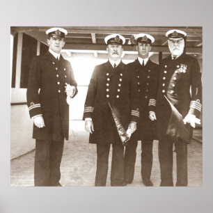 Officers of the Titanic Before Departure C 1912 Poster
