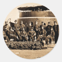 Officers on Deck of Ironclad Monitor Civil War
