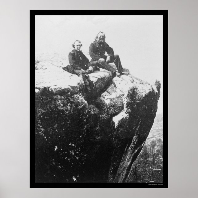 Officers Perched on Lookout Mountain, TN 1864 Poster (Front)