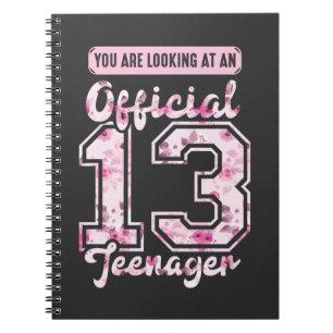 Official 13 Teenager 13th birthday 13 Years Old Notebook