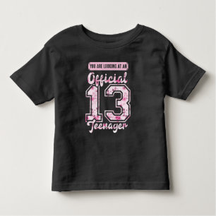 Official 13 Teenager 13th birthday 13 Years Old Toddler T-Shirt