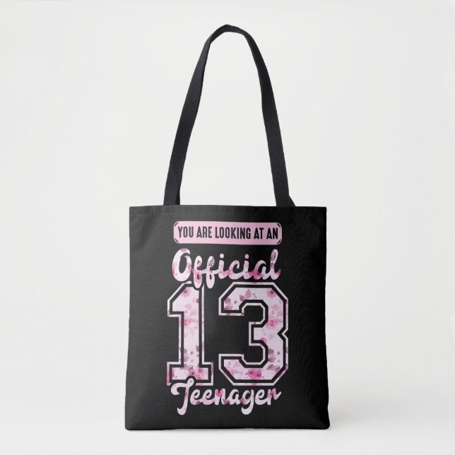 Official 13 Teenager 13th birthday 13 Years Old Tote Bag (Front)