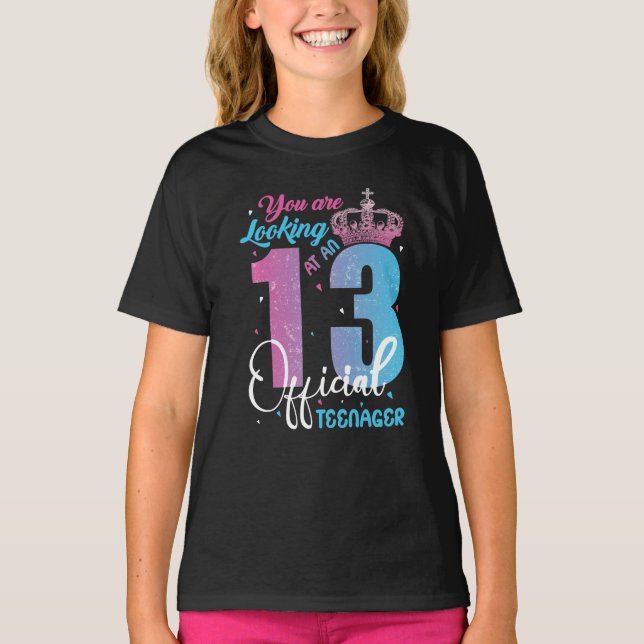 Official 13 Teenager 13th Birthday T-Shirt (Front)