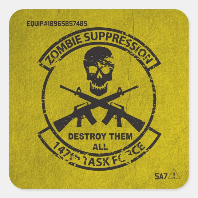 Official 147th Zombie TF Equipment ID Sticker (Front)