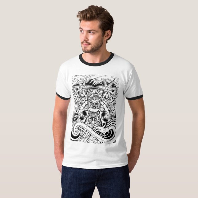 Official 2017 Map of Exotic Tiki Island Mens Tee (Front Full)