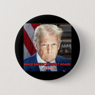 Official 2025 Inaugural Portrait Of President Dona 6 Cm Round Badge