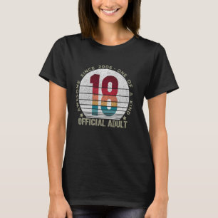 Official Adult 18th Birthday 18 Year Old Gifts Vin T-Shirt