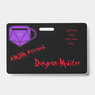 Official AMDM Dungeon Master ID Badge