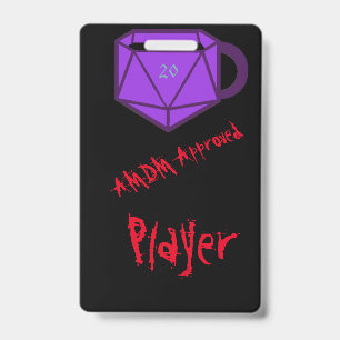 Official AMDM Player Tag ID Badge