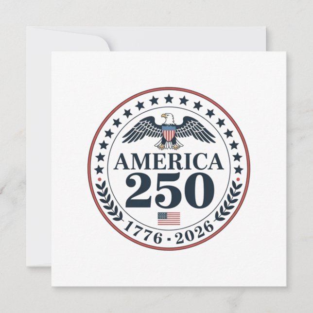 Official America 250th Anniversary Commemorative Invitation (Front)