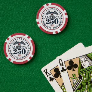Official America 250th Anniversary Commemorative Poker Chips