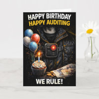 Official auditor's birthday card, happy auditing a