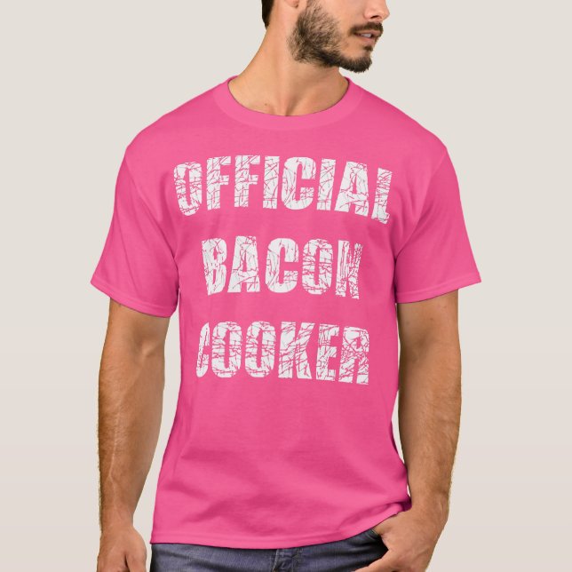 Official Bacon Cooker Funny Family Camping Group T T-Shirt (Front)