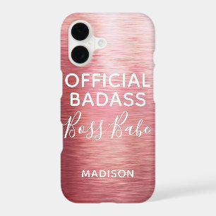 Official Badass Boss Babe Metallic Rose Gold Name