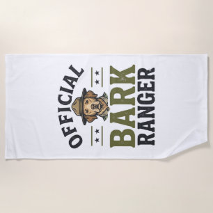 Official Bark Ranger Dog Vintage Graphic_1 Beach Towel