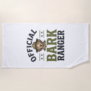 Official Bark Ranger Dog Vintage Graphic_1 Beach Towel
