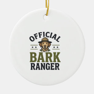 Official Bark Ranger Dog Vintage Graphic_1 Ceramic Tree Decoration