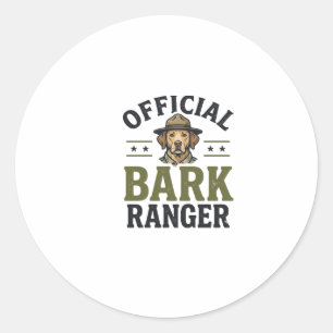 Official Bark Ranger Dog Vintage Graphic_1 Classic Round Sticker